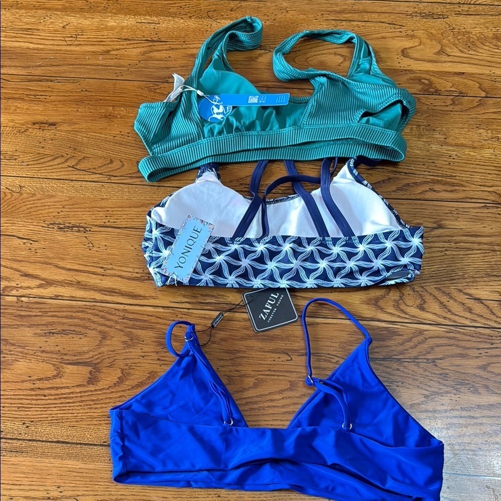 Women's Swimwear Set - Blue and Green Geo design SW3
